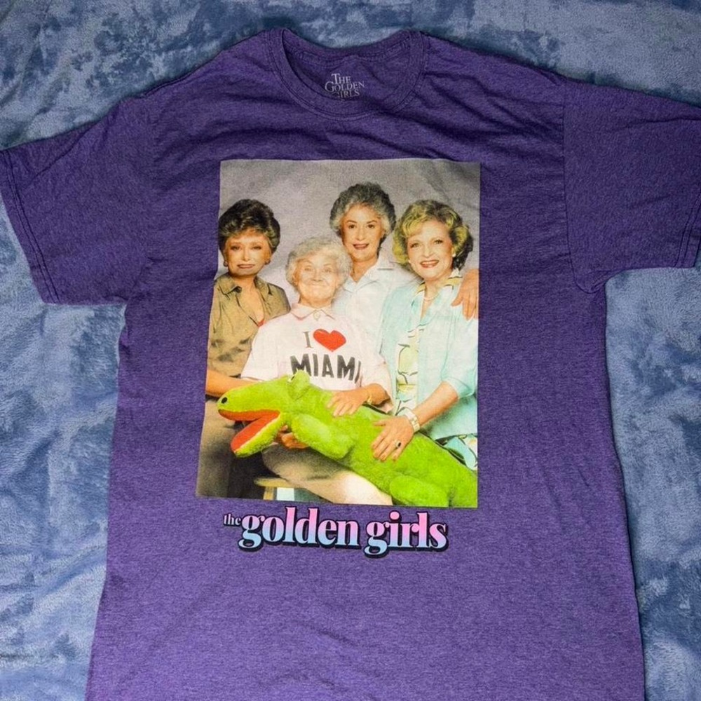 GOLDEN GIRLS‎ Graphic T SHIRT size medium Women's I Heart Miami Cotton Blend Top